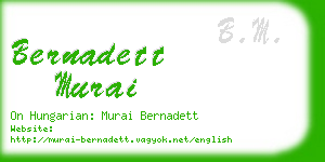 bernadett murai business card